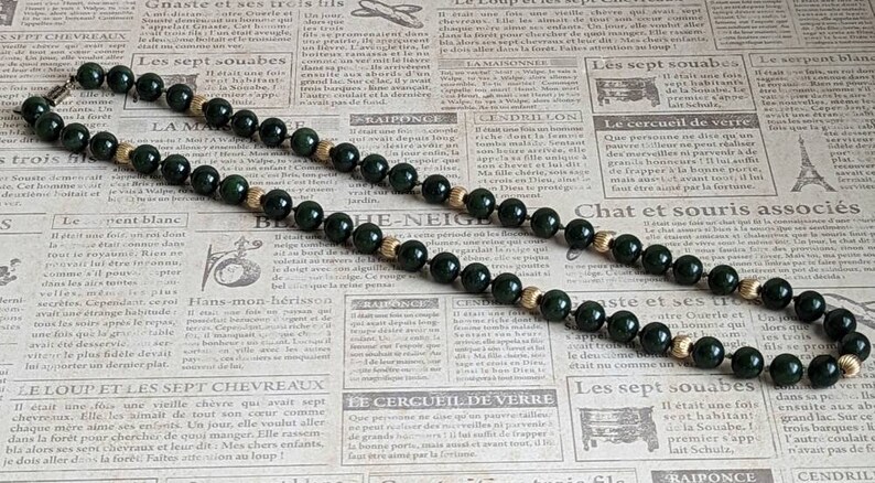 Vintage Sterling Silver Les Bernard Hand-Knotted Beaded Necklace image 6