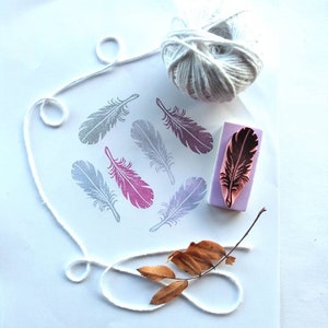 Feather Rubber Stamp - Boho Stamp - Nature Stamp - Bird Feather - Tribal Feather Stamp - wedding decor - Scrapbook stamp