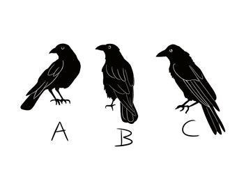 Crow rubber stamps