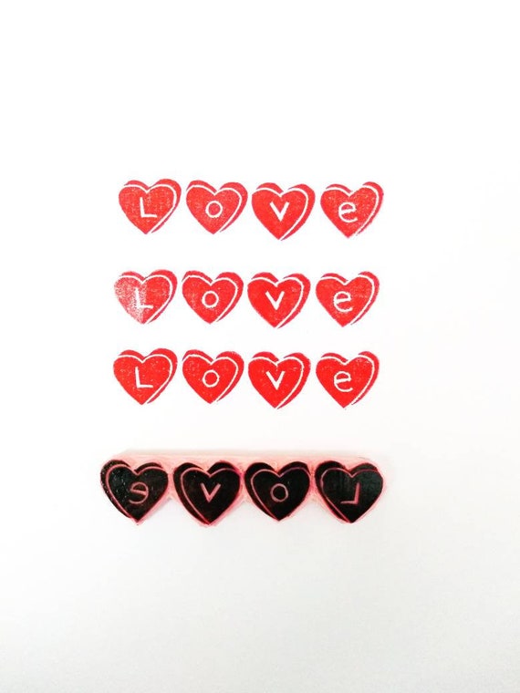 Valentine's Hearts Rubber Stamps