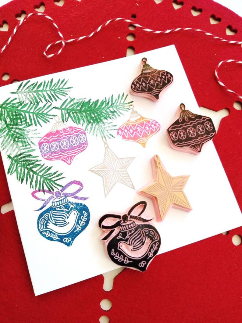 Diy Card Making Star Rubber Stamp Christmas Bauble Stamps Stickers Labels Tags Paper Party Supplies Advancedrealty Com