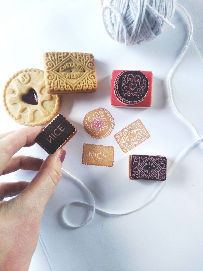 Biscuit Cookie Rubber Stamps. Etsy UK