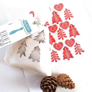 Christmas tree rubber stamps. image 9