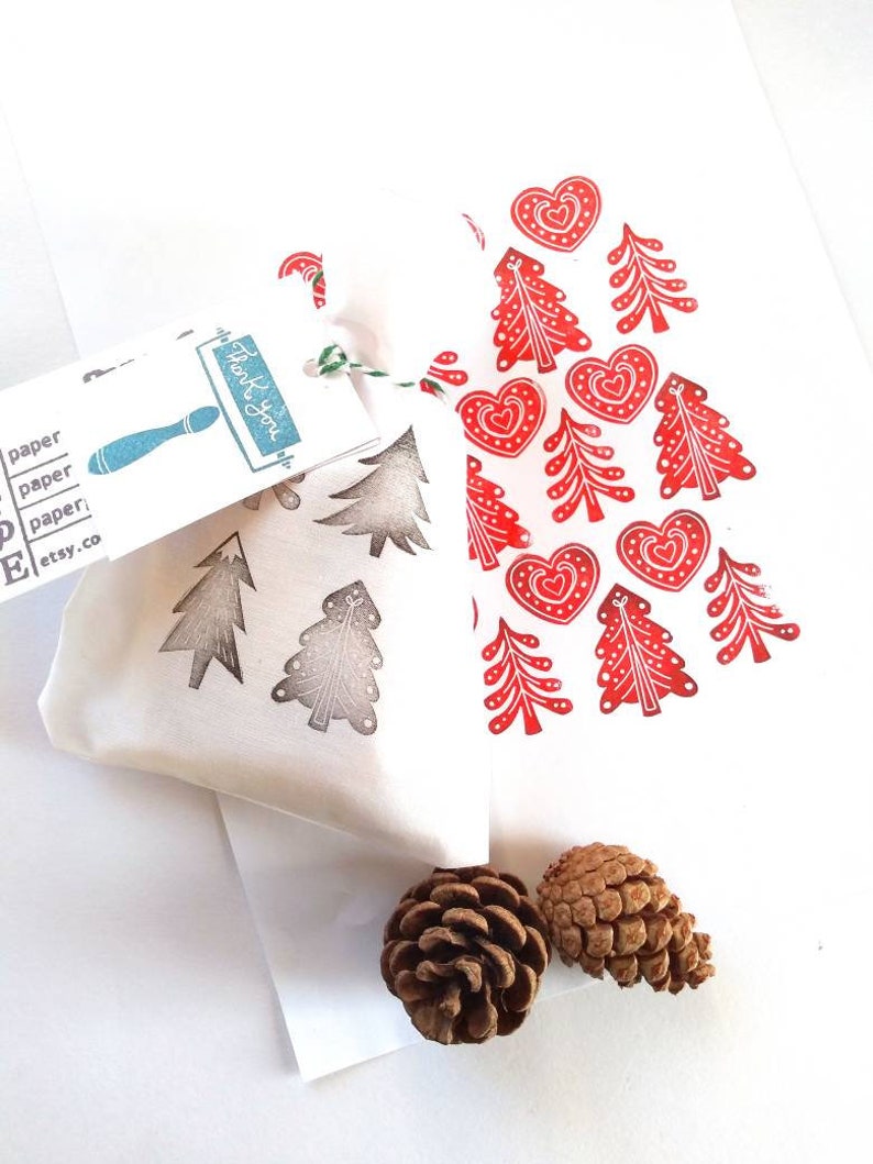 Christmas tree rubber stamps. image 9