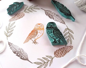 Owl rubber stamp