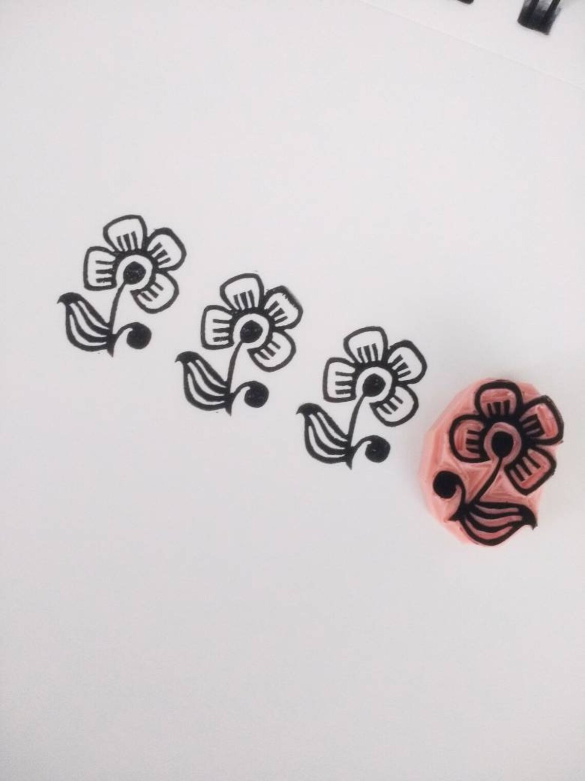 Flower rubber stamp floral stamp wedding decor stamp floral Etsy
