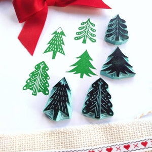 Christmas tree rubber stamps. image 2