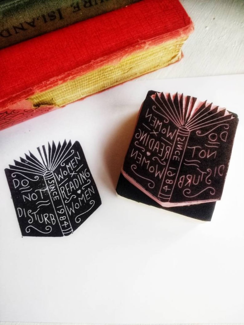 Ex libris stamp library stamp book rubber stamp book lover