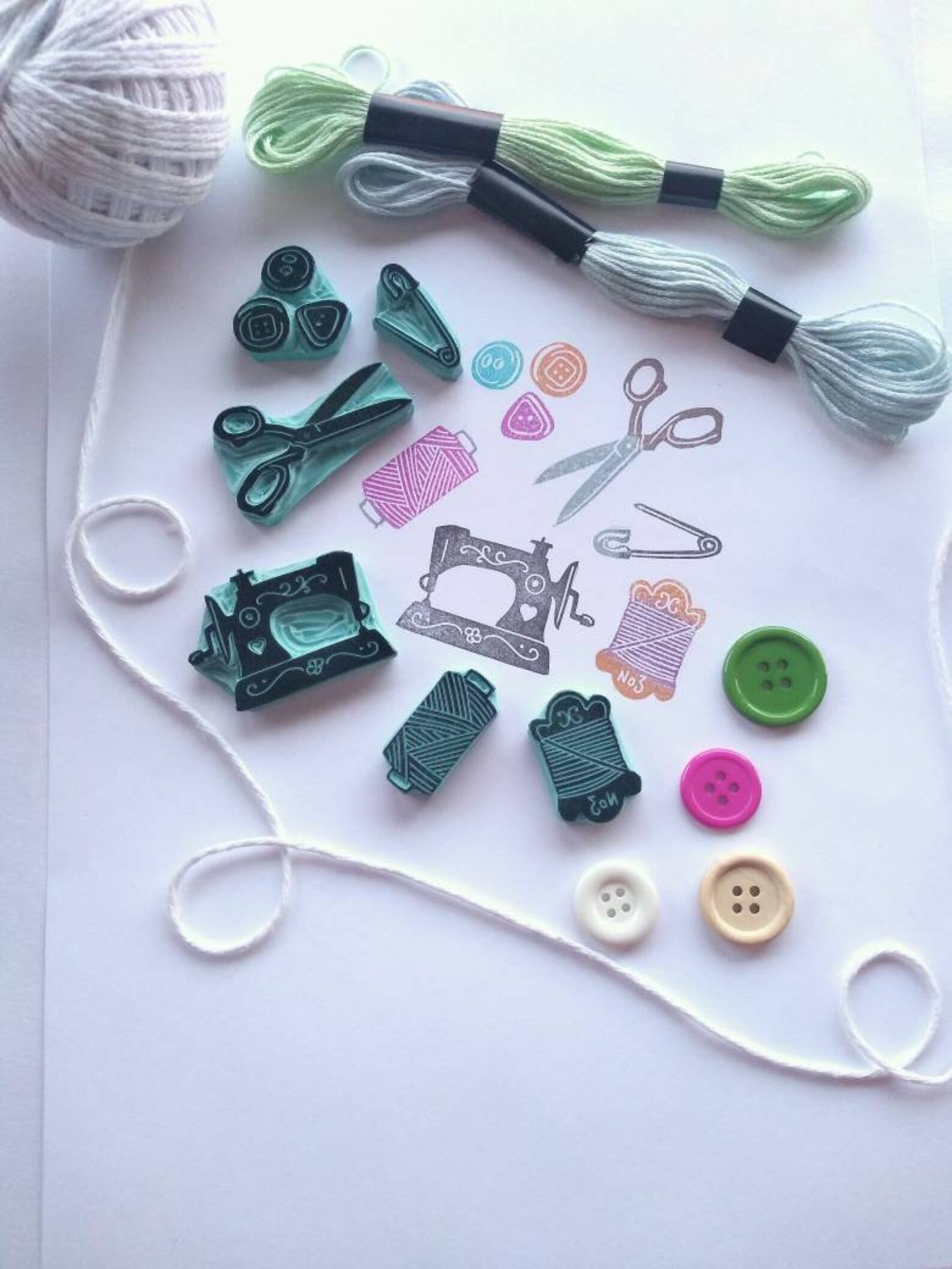 Sewing Machine Rubber Stamp. Sewing Stamp Set. Etsy UK