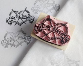 Custom stamp, personalised stamp, logo stamp, wedding stamp, business logo stamp, hand carved rubber stamp,