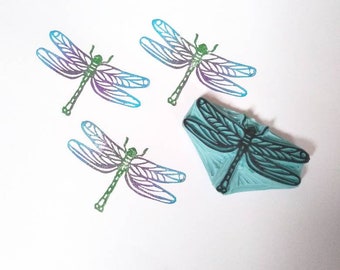 Dragonfly rubber stamp for nature decor and card making