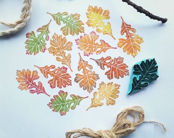 Oak leaf rubber stamp.