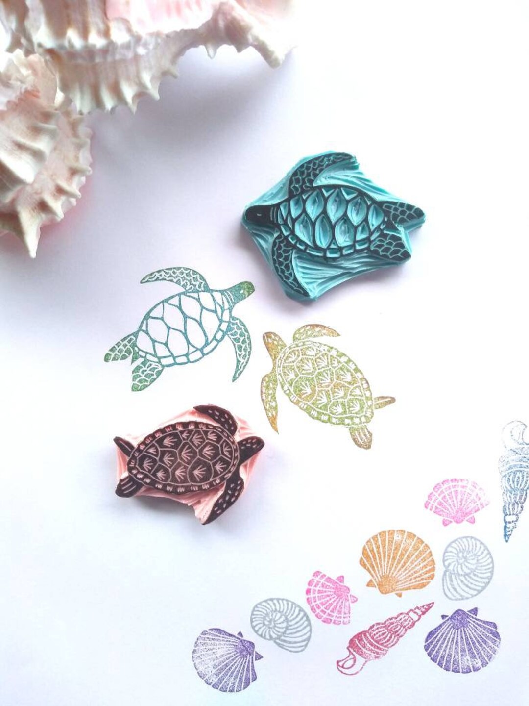 Turtle Rubber Stamps. Etsy