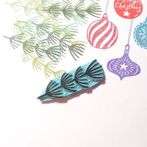 Mini Christmas bauble rubber stamps for card making. image 6