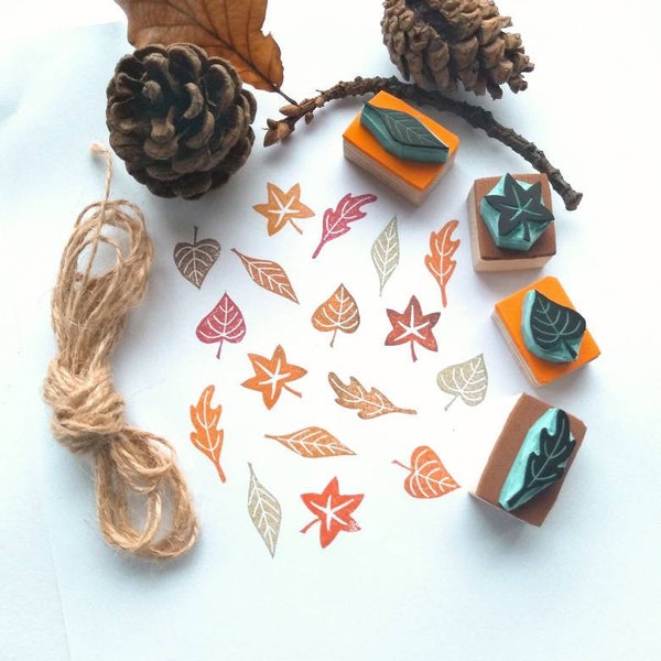 Leaf Rubber Stamp Etsy