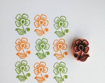 Flower rubber stamp, floral stamp, wedding decor stamp, floral stamp set, stationery stamp set