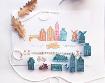Little Amsterdam houses rubber stamps