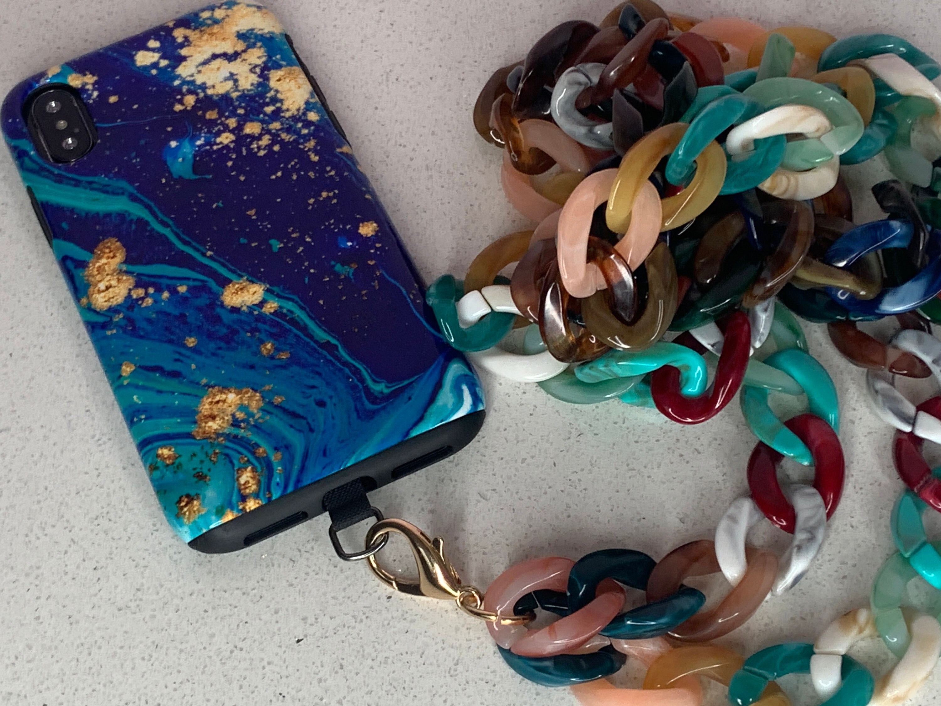 GUMO-LONG Collana Universale Da Appendere – Compatibile Con Qualsiasi Telefono Cellulare, Catena Da Tracolla, Custodia Con Cordino, Cinturino Per Cellulare Combinabile Con Qualsiasi Custodia - 5