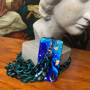 Phone Chain, Phone Lanyard, Phone Strap, Phone Necklace, Phone Case Lanyard, Crossbody Phone Strap, Crossbody Mobile Phone Chain, Green