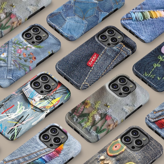 Denim iPhone Case Cover - Etsy