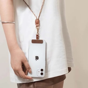 Crossbody Phone Case Cover Rope + Patch Detachable & Adjustable Strap