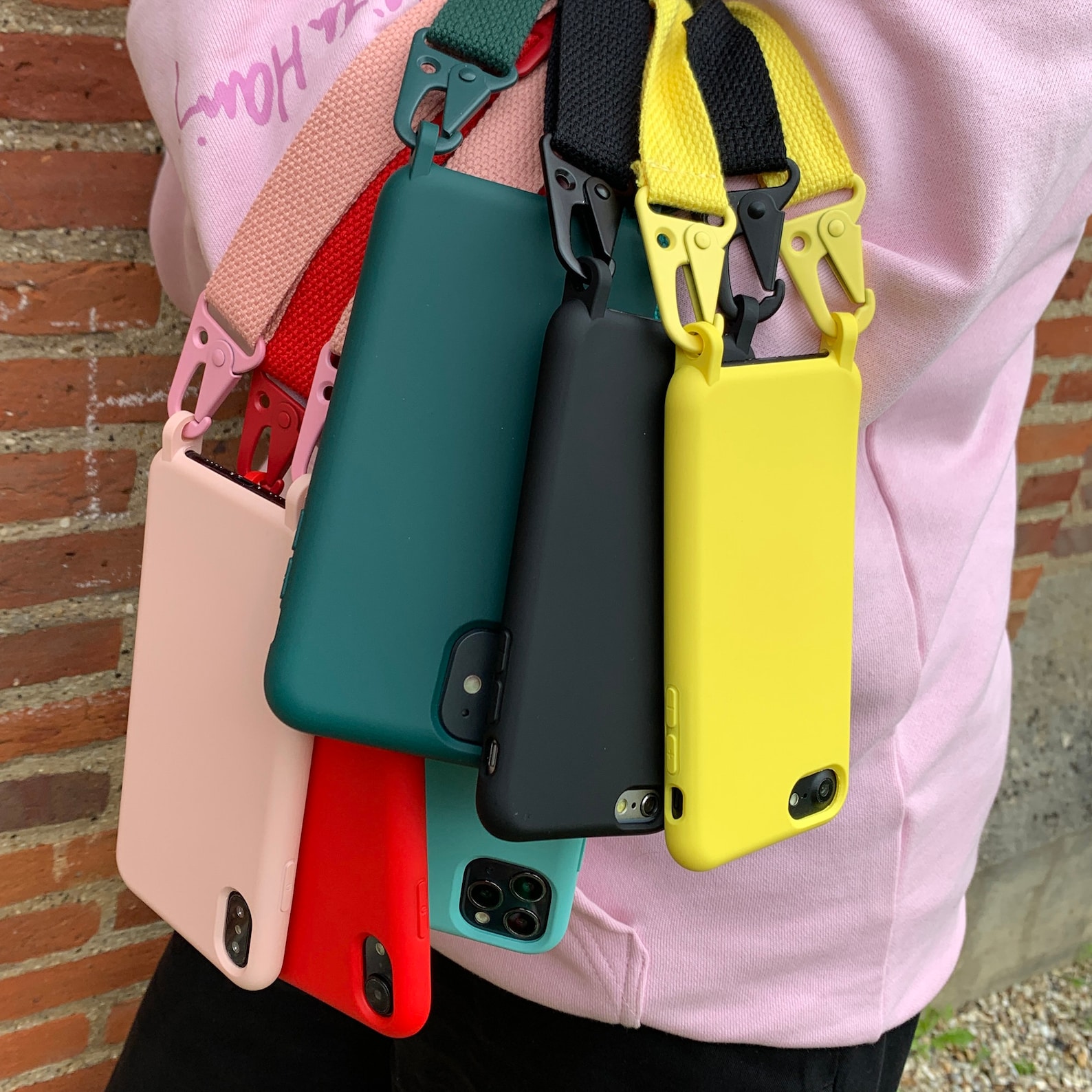 Cross Body Case for Iphone Cover With Canvas Strap Red Etsy UK