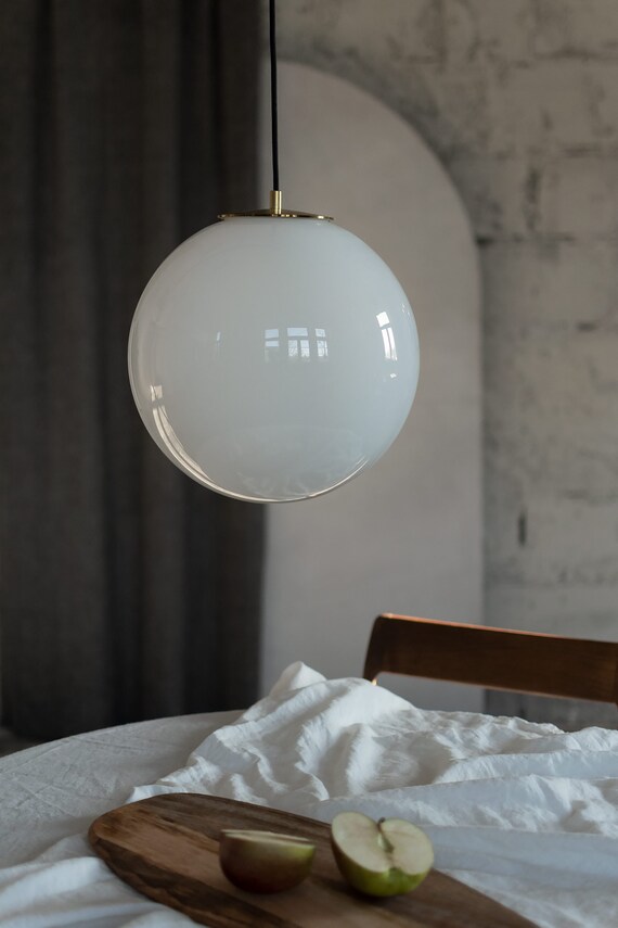 Large Ball Pendant Light Hanging Lamp - Large Silver Ball Pendant Lights