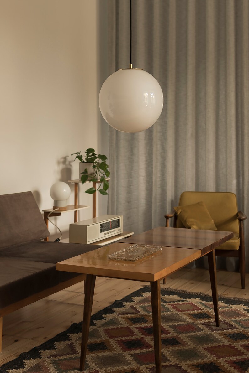 Large Ball Pendant Light Hanging Lamp Etsy