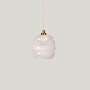 Calliope - alabaster pendant light with brass or nickel top, art deco pendant lamp, art deco alabaster lighting