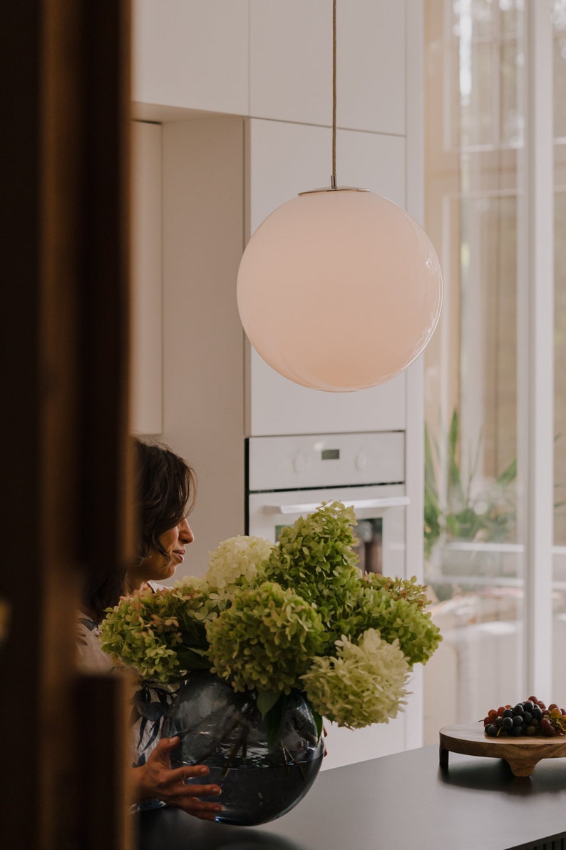 Large ball pendant light, hanging lamp image 4