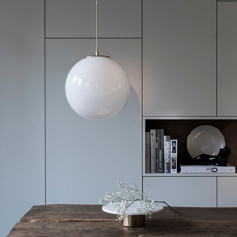 Large Ball Pendant Light Hanging Lamp Etsy