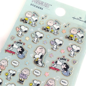 Snoopy Friends grün Ministicker
