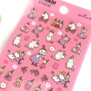 Autocollants Moomin, mini autocollants « Rose » importés du Japon