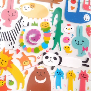 Adesivo japonês, adesivo Yuru Animal2 para diário, planejador, scrapbooking (onda mental)