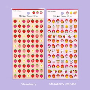 Sélection d'autocollants "Fraise/costume de fraise" du Japon<GAIA>