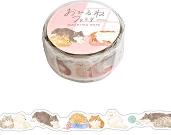 Nap time family -The Nekozaki family- masking tape by mind wave from Japan  Cat washi tape