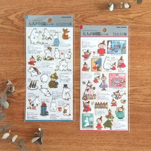 Geïllustreerde boekzegels "Moomin/Little My" washisticker voor volwassenen
