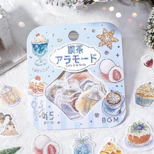 Adesivo de floco Flake Seal Winter Limited-Cafe A La Mode- por BGM