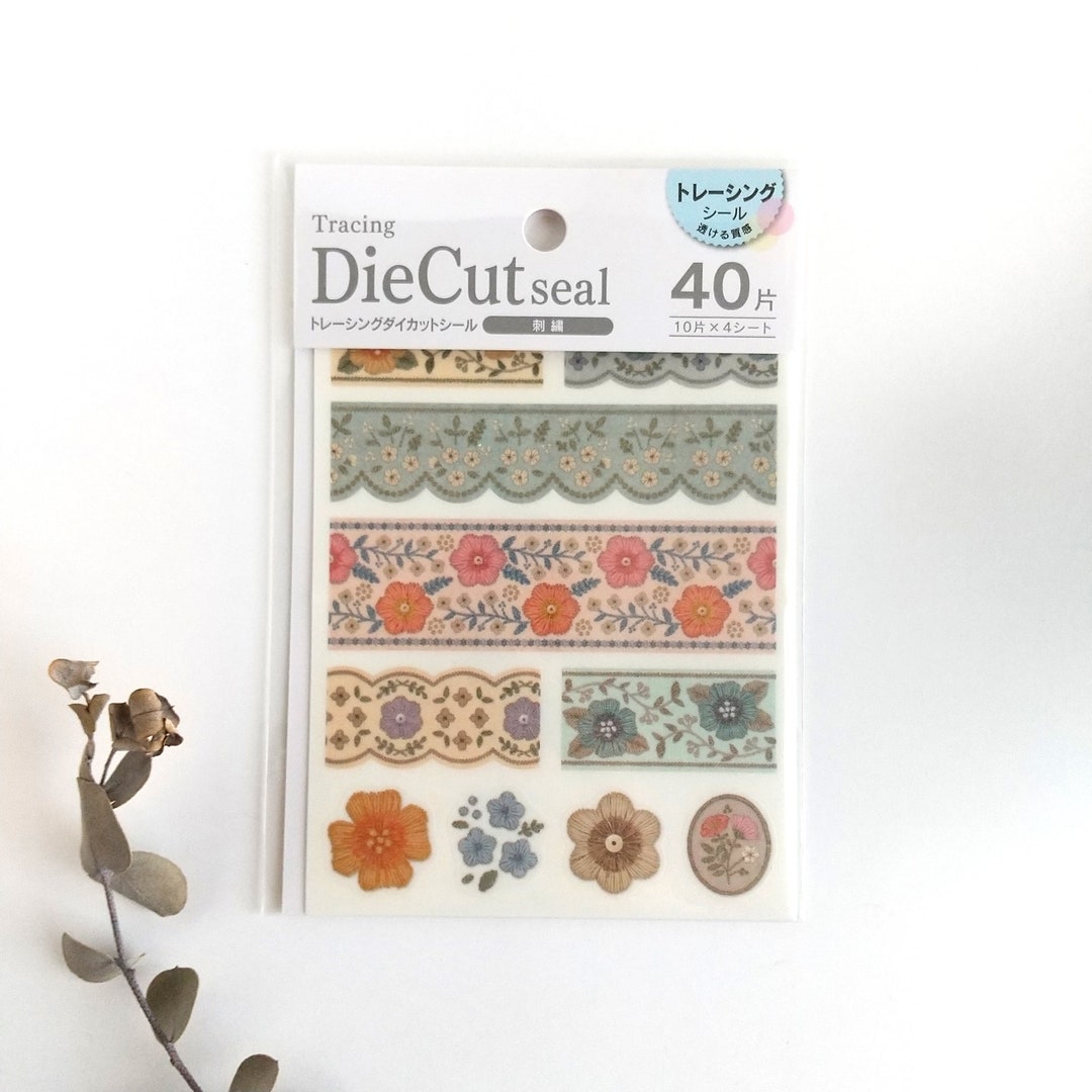 Tracing Die Cut Seal , Tracing Sticker embroidery From Japan by Kyowa