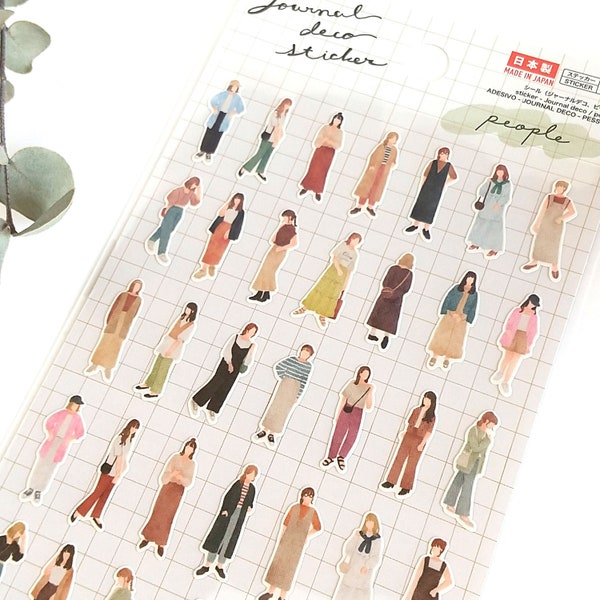 Journal deco sticker "people" from Japan DAISO