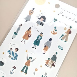 Miki Tamura washi-tape sticker "People" uit Japan