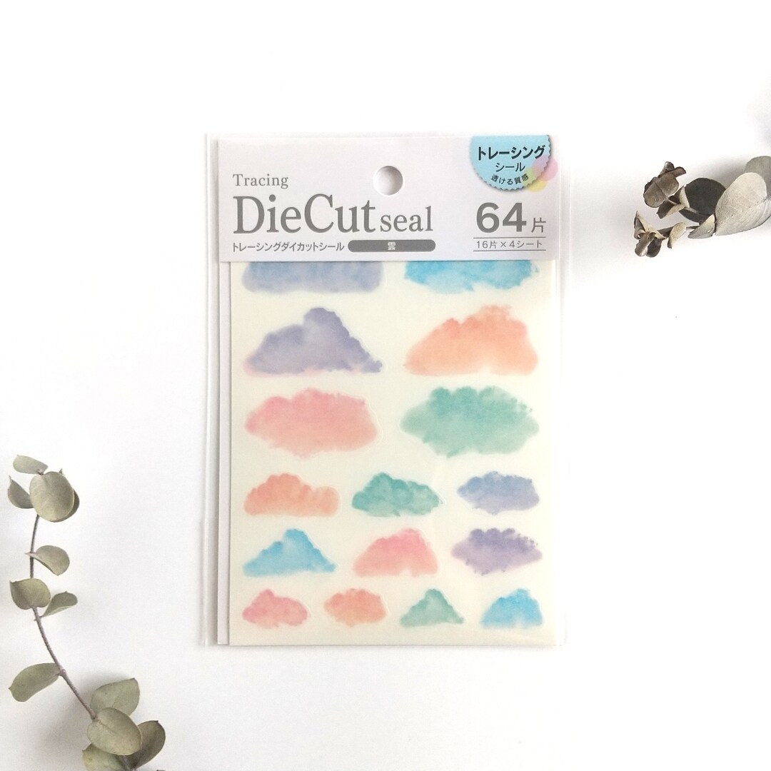 Tracing Die Cut Seal Tracing Sticker cloud From Etsy