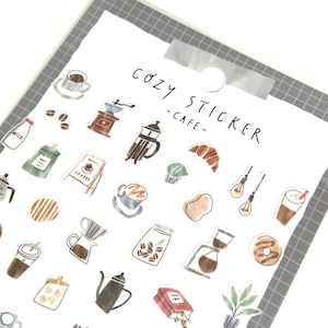 Autocollant de masquage « CAFE » COSY STICKER importé du Japon<mind wave>