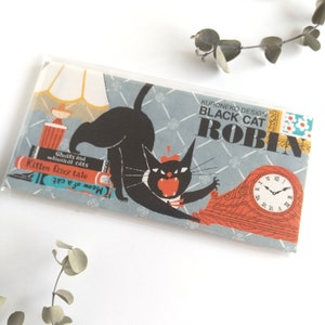 Gatto nero ROBIN Ippitsusen (mini carta da lettere)