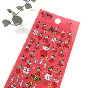 Stickers Moomins, mini stickers "rouges" importés du Japon