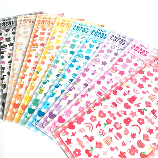 Small and cute "Petit Sweet Color Sticker" from Japan <DAISO>