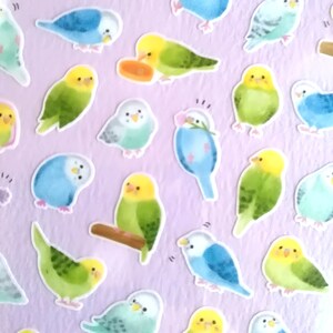 Mame Mame Tier Sticker (Sittich) Masking Sticker aus Japan