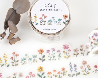 COZY masking tape -Flower- from Japan by mind wave washi tape