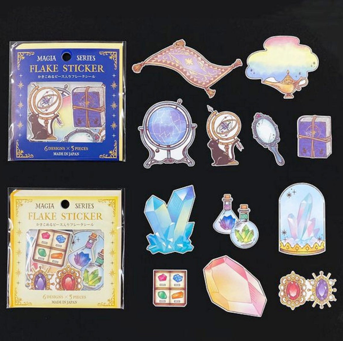 MAGIA flake sticker die cut sticker from JapanGAIA Etsy