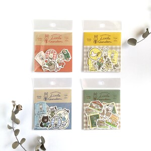 Limitierter Washi Flake Aufkleber &quot;&quot;Little Garden&quot;&quot; von Furukwashiko aus Japan